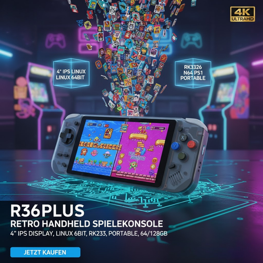 R36Plus Retro Handheld Konsole – Nostalgie trifft moderne Technik