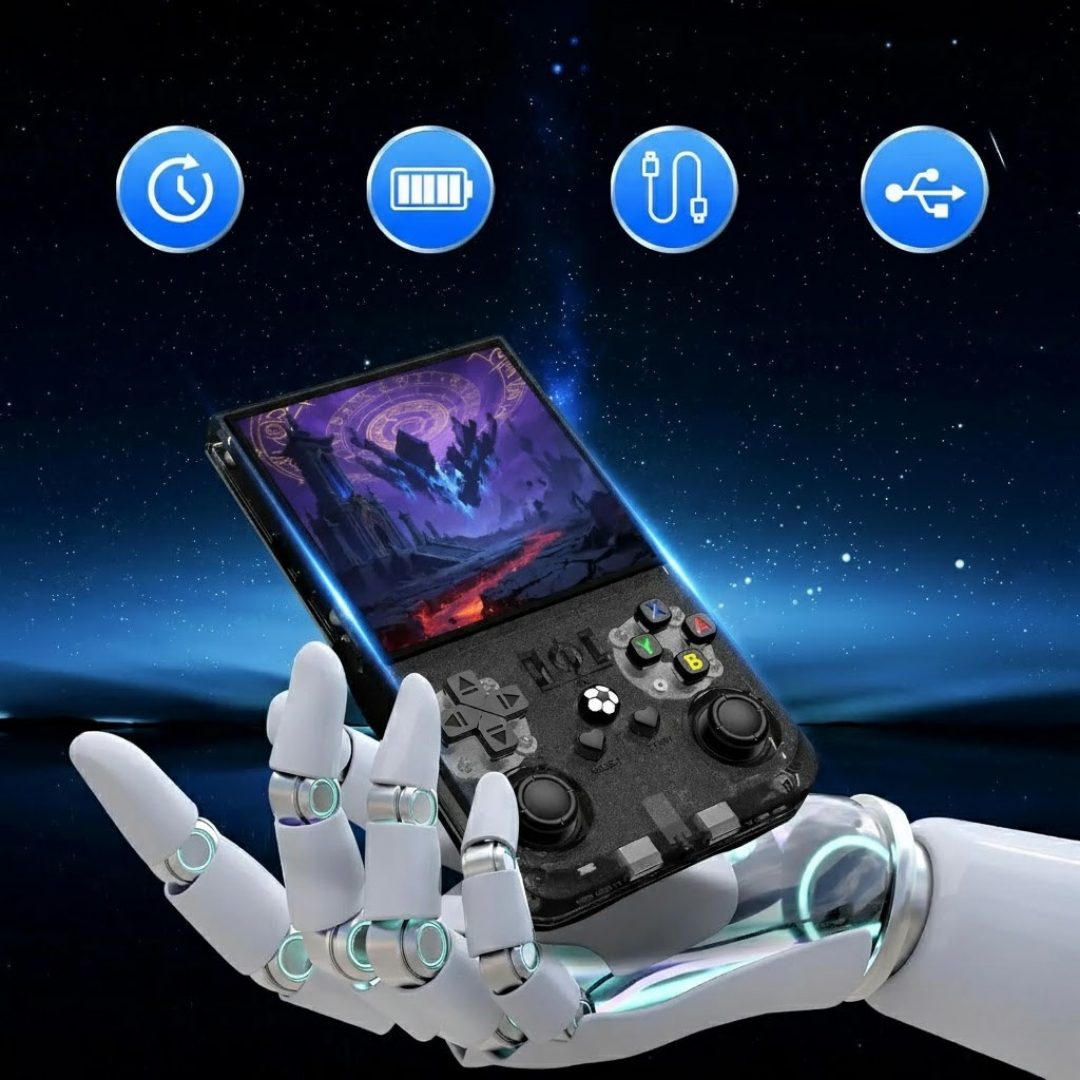 R36 Max Retro Handheld Spielekonsole 64/128GB | 22000+ Spiele | 4 Zoll IPS