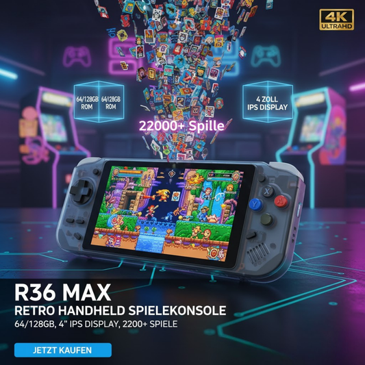 R36 Max Retro Handheld – Über 22.000 Spiele in deiner Tasche