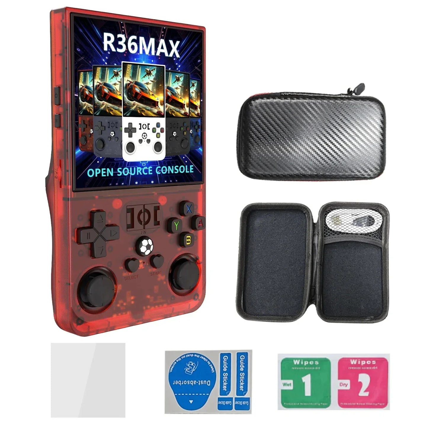 R36 Max Retro Handheld Spielekonsole 64/128GB | 22000+ Spiele | 4 Zoll IPS